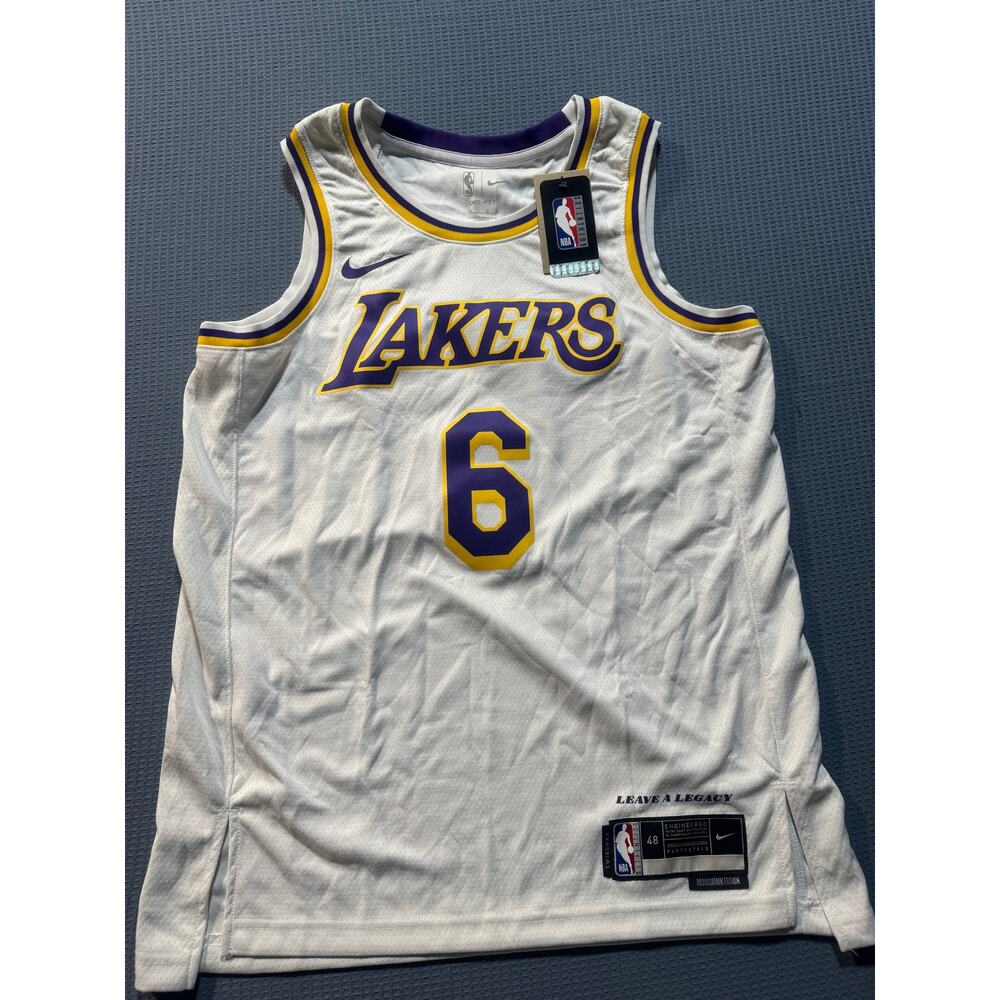 Nike Lakers Men's Jersey Sz L White Brand New - Picture 1 of 10